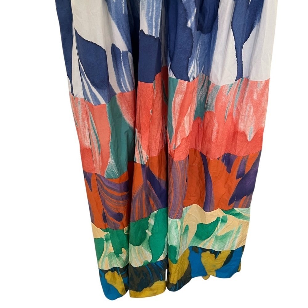 Odeeh Tuckernuck Multicolor Watercolor Maxi Dress NWT 42 - Picture 6 of 11